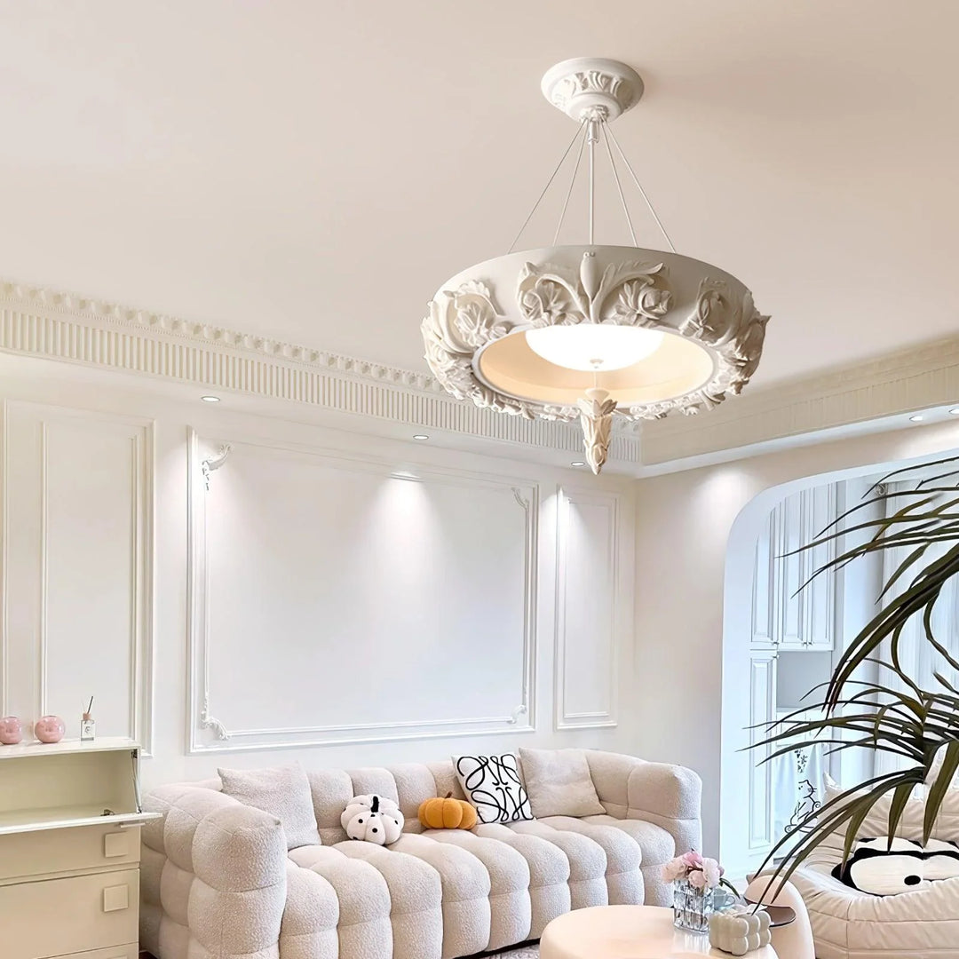 Artistic White Plaster Chandelier 9