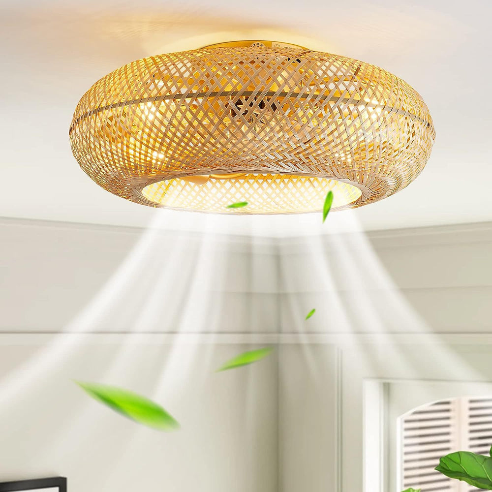 Bamboo Ceiling Fan With Light 6