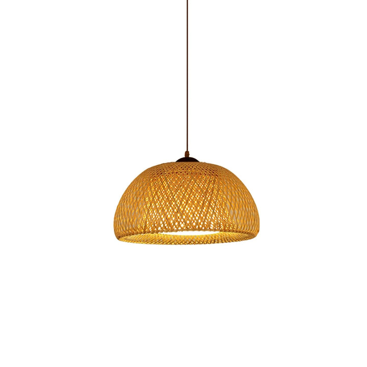 Bamboo basket pendant lamp 13