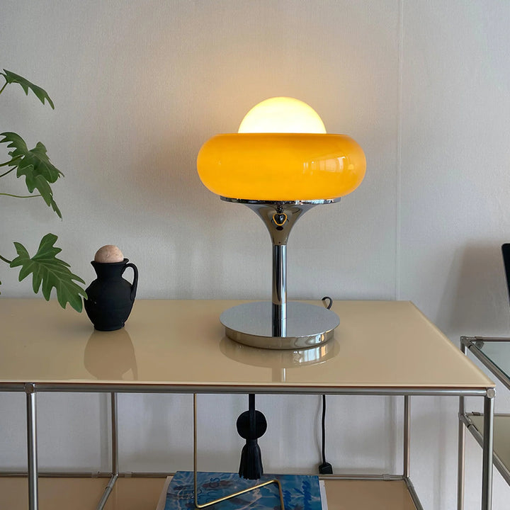 Lampe de table tarte aux œufs Bauhaus