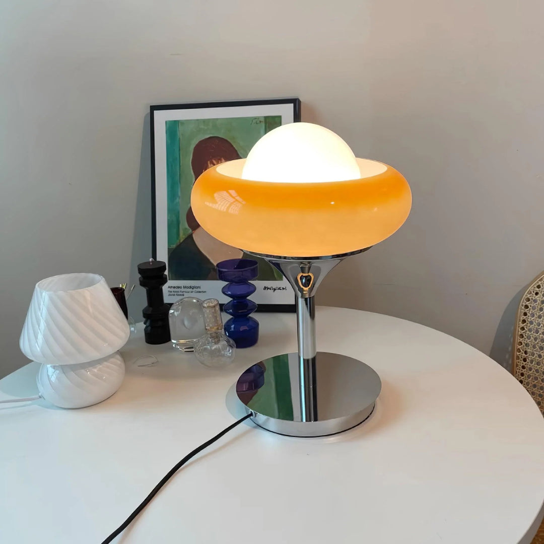 Lampe de table tarte aux œufs Bauhaus