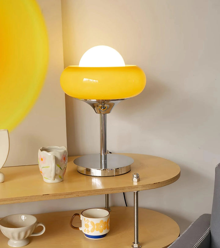 Lampe de table tarte aux œufs Bauhaus