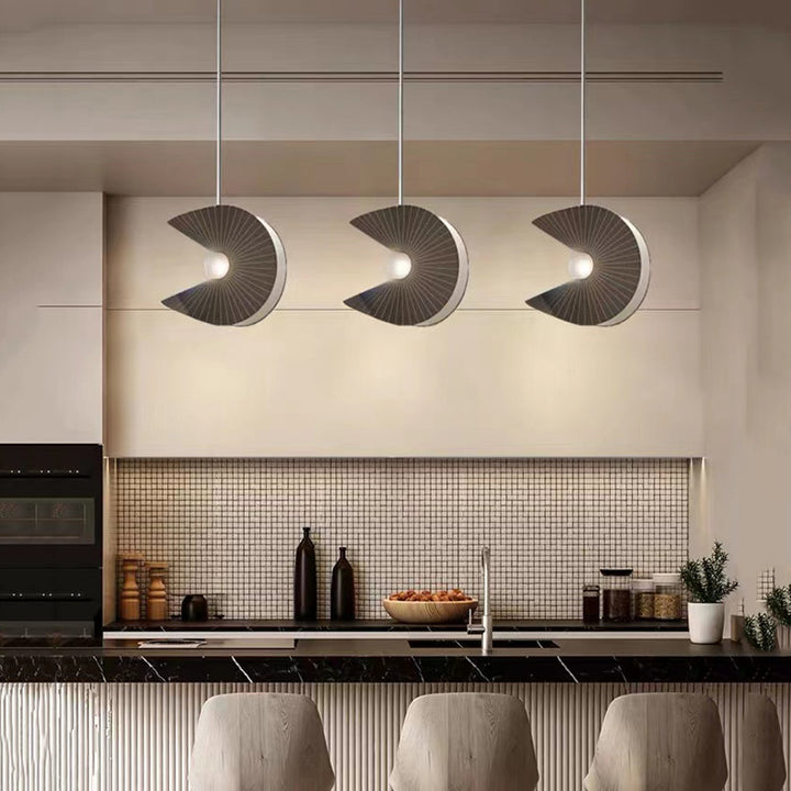 Black Shell Pendant Light in dining