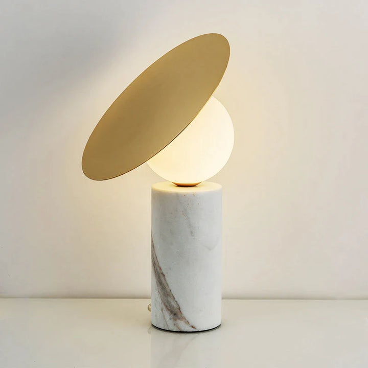 Bola_Disc_Table_Lamp_37 with white marble