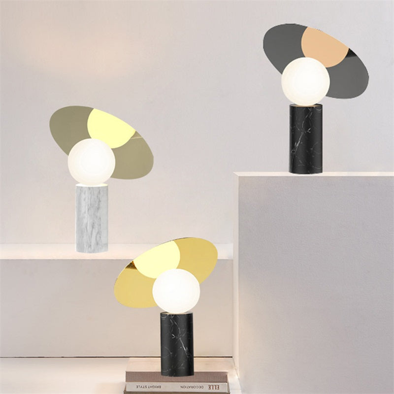 3 different Bola_Disc_Table_Lamps 
