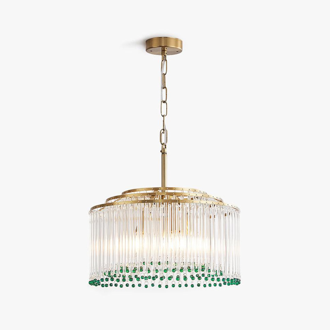 Brass Glass Chandelier 1