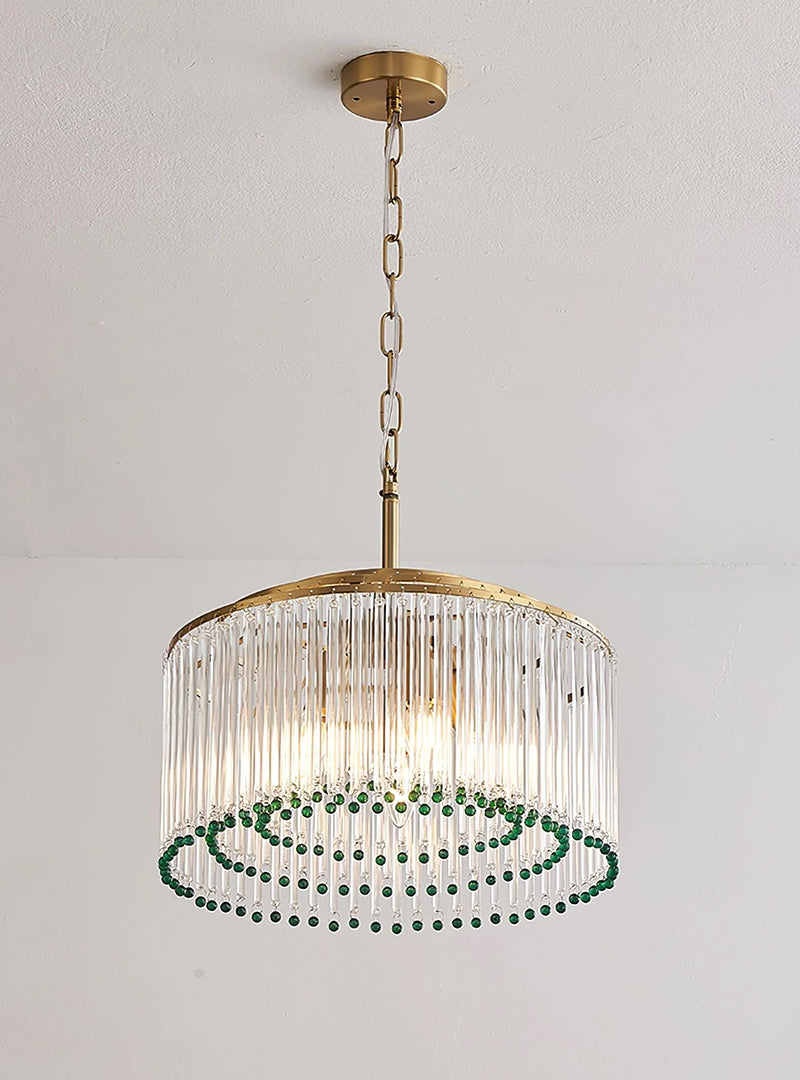 Brass Glass Chandelier 10