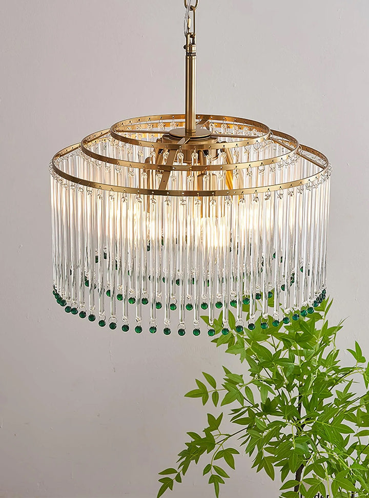 Brass Glass Chandelier 11