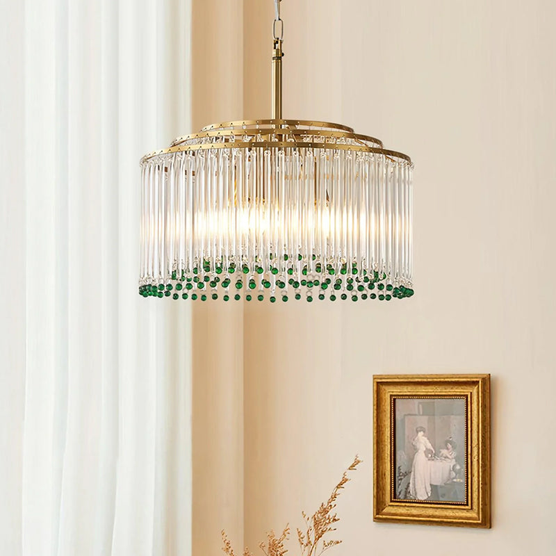 Brass Glass Chandelier 3