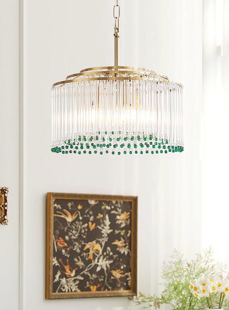 Brass Glass Chandelier 5