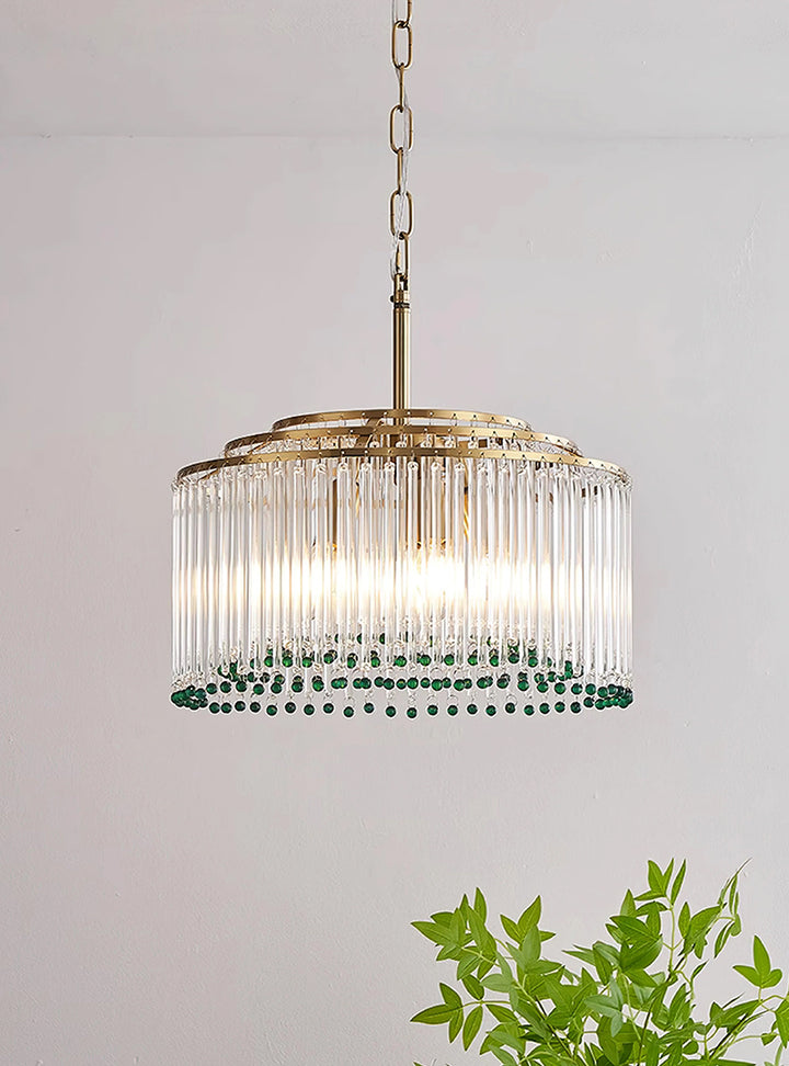 Brass Glass Chandelier 6