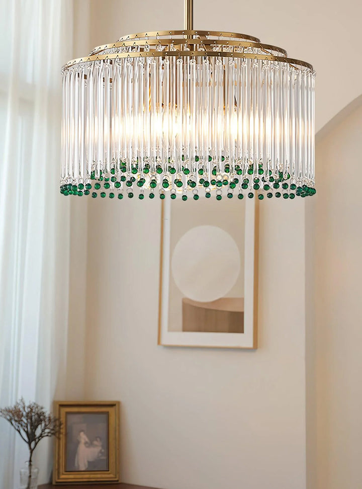 Brass Glass Chandelier 9