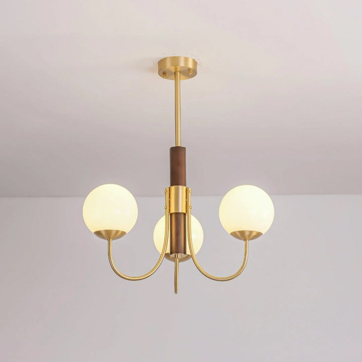 Brass Satellite Ball Chandelier 1