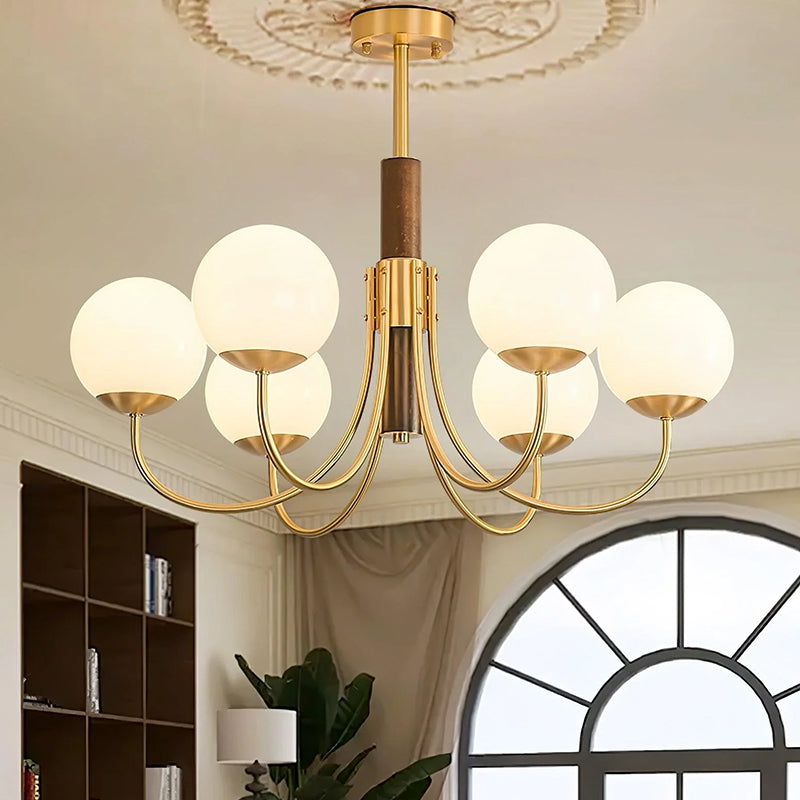 Brass Satellite Ball Chandelier 10