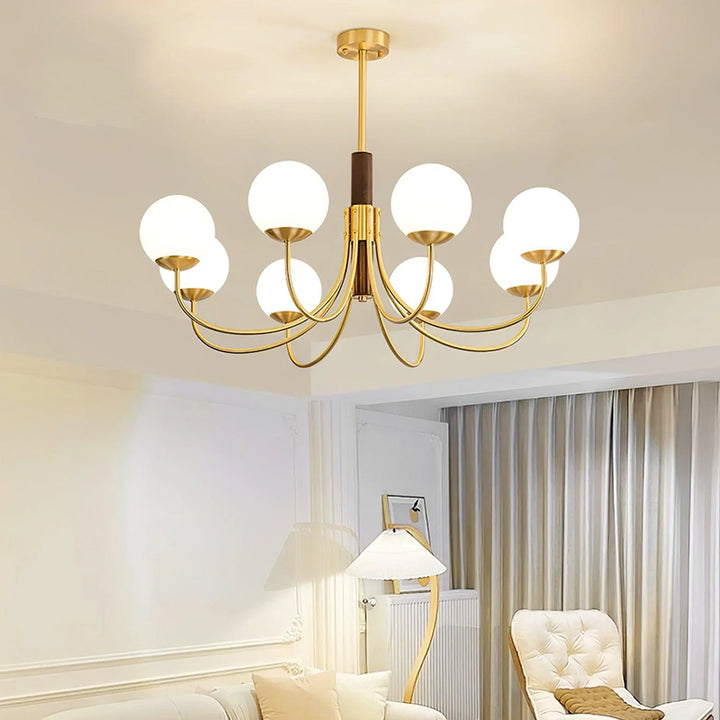 Brass Satellite Ball Chandelier 11