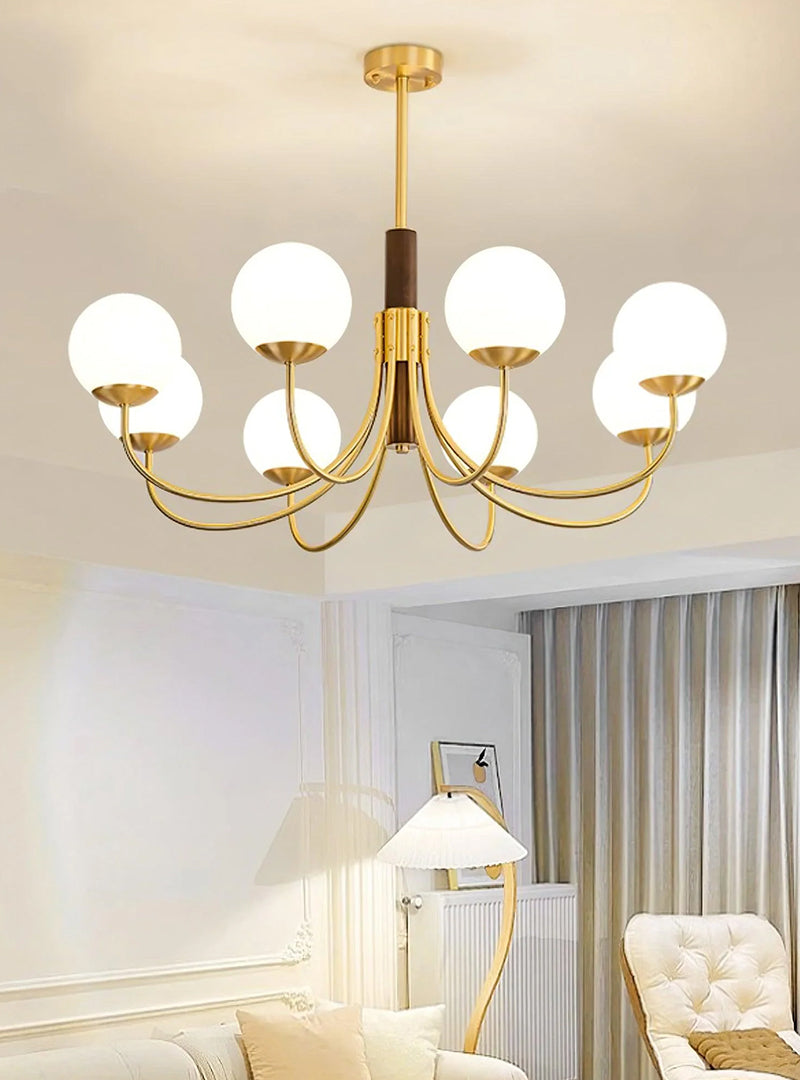 Brass Satellite Ball Chandelier 13