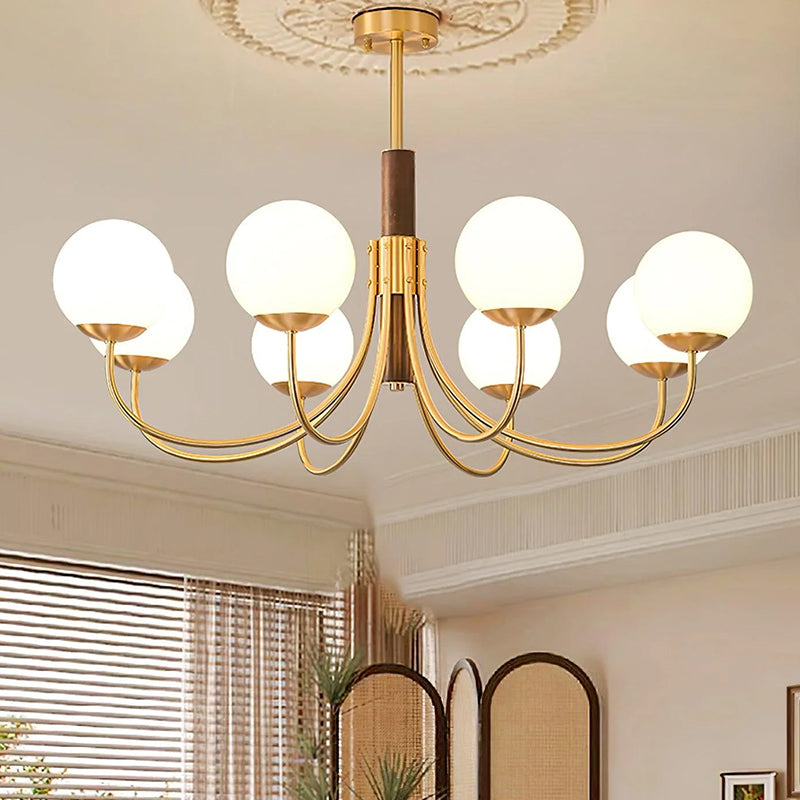 Brass Satellite Ball Chandelier 7