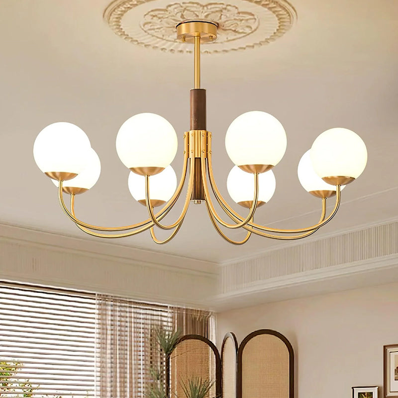 Brass Satellite Ball Chandelier 9