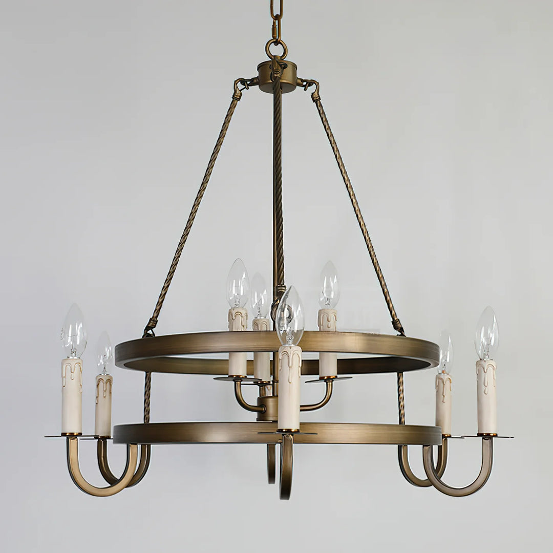 Bronze Wagon Wheel Chandelier 12