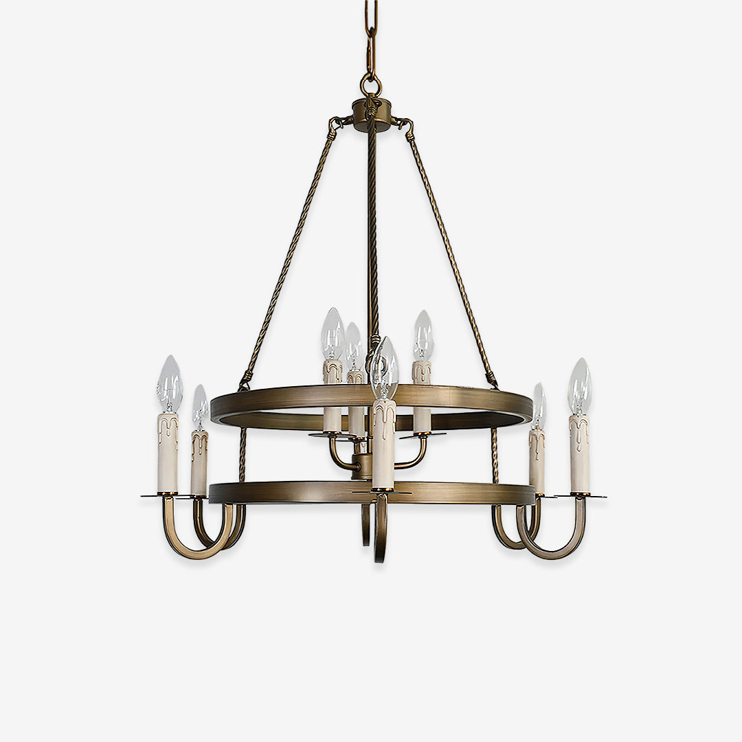 Bronze Wagon Wheel Chandelier 13