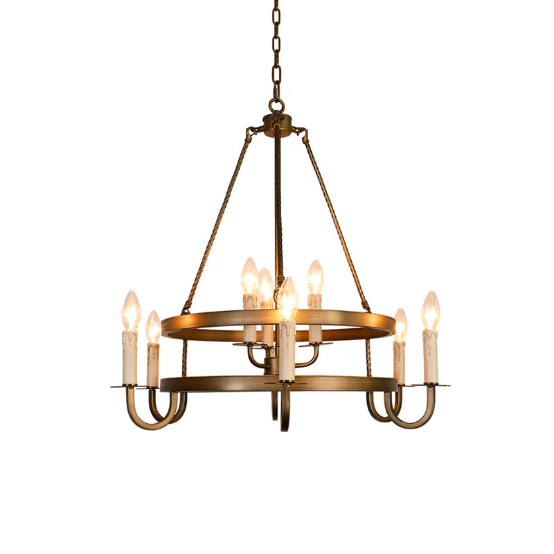 Bronze Wagon Wheel Chandelier 15