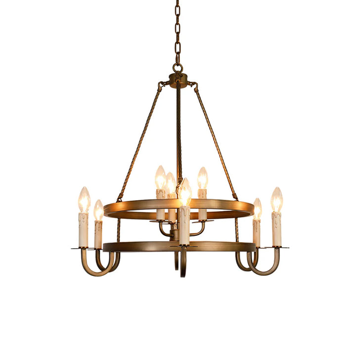 Bronze Wagon Wheel Chandelier 15