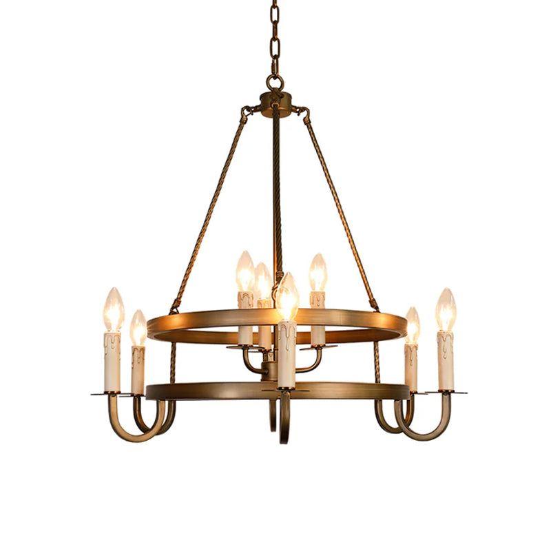 Bronze Wagon Wheel Chandelier 16