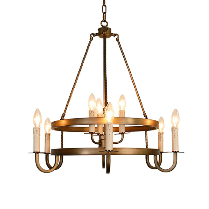 Bronze Wagon Wheel Chandelier 17