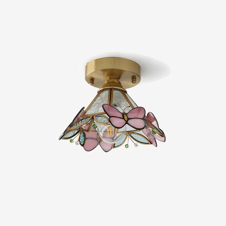 Butterfly Glass Ceiling Lamp