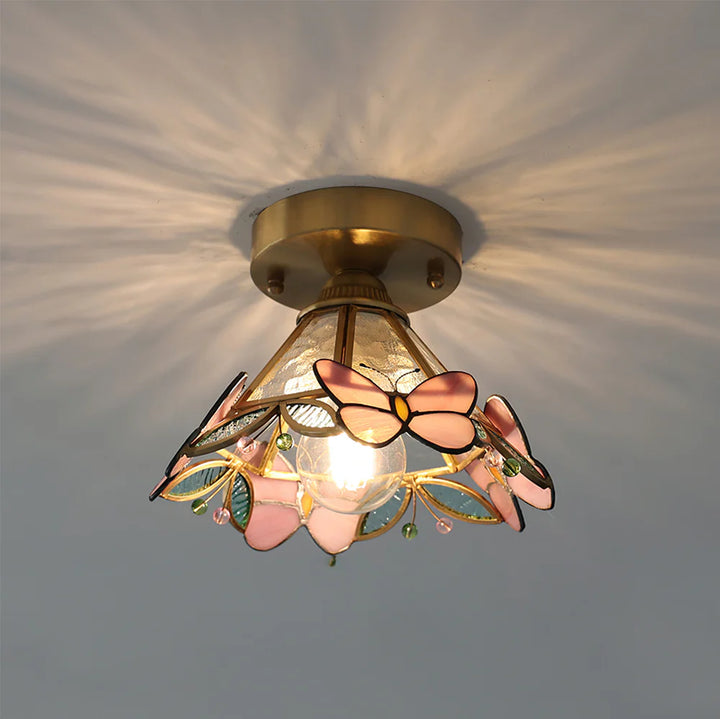 Butterfly Glass Ceiling Lamp