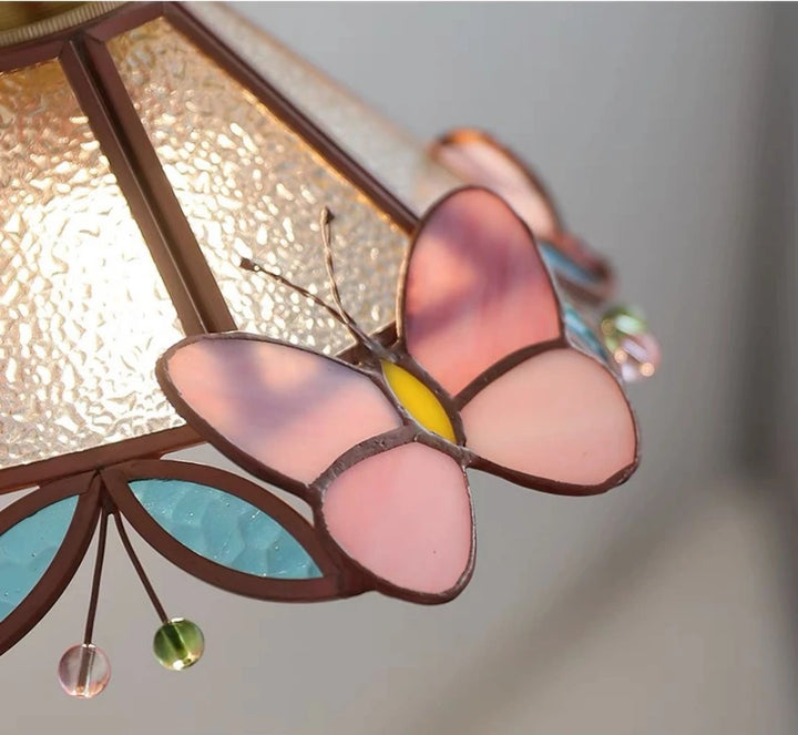 Butterfly Glass Ceiling Lamp