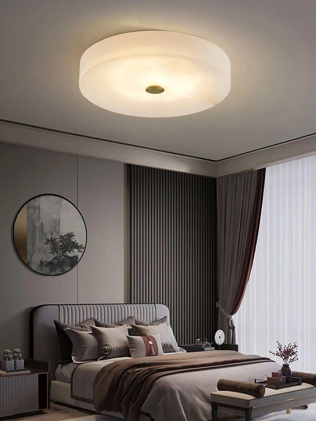 Circle Alabaster Ceiling Lamp B