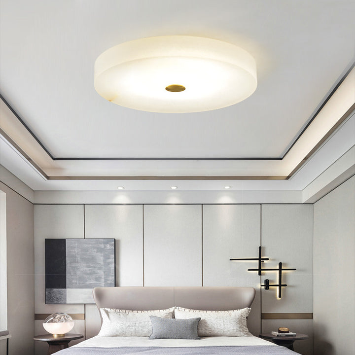 Circle Alabaster Ceiling Lamp with simple style