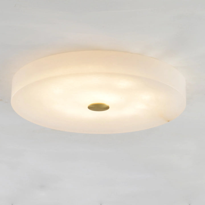 Circle Alabaster Ceiling Lamp with simple style D50_H5CM