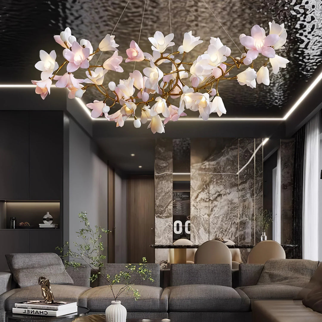 Circular Flower Blossom Chandelier 1