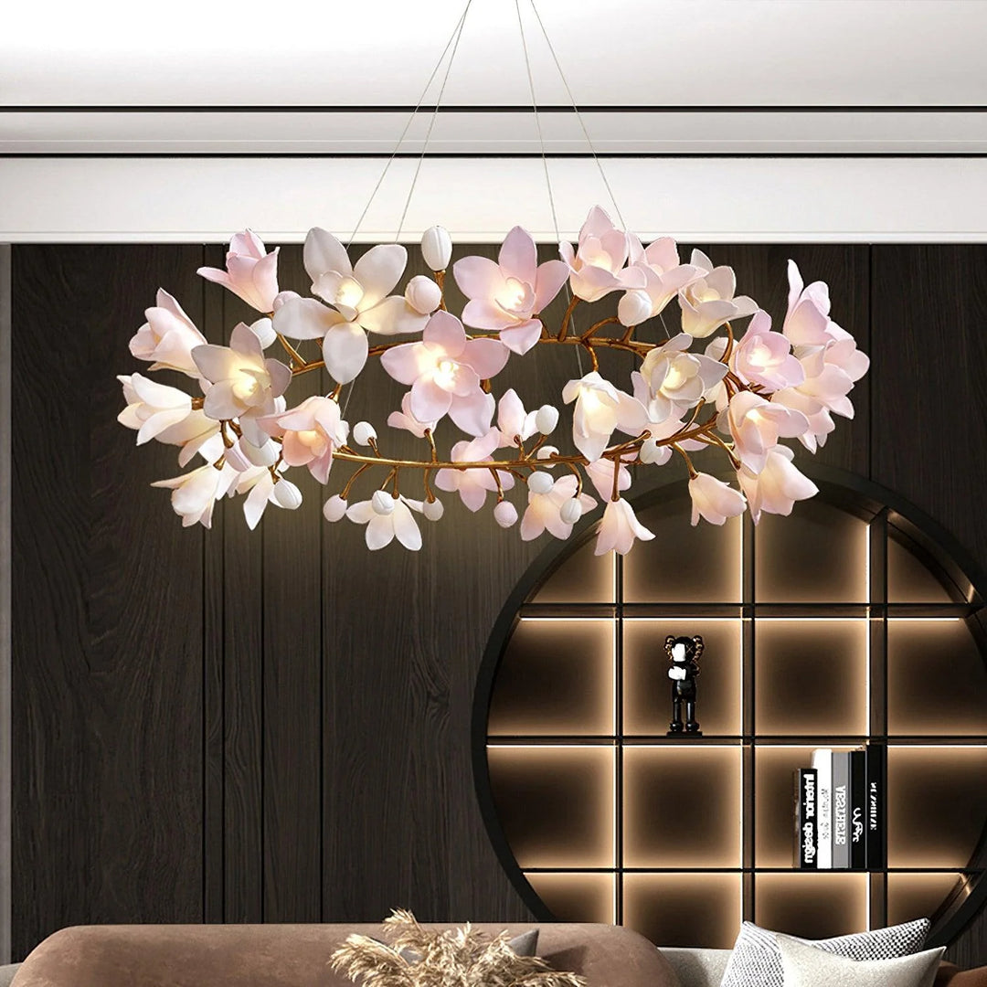 Circular Flower Blossom Chandelier 10