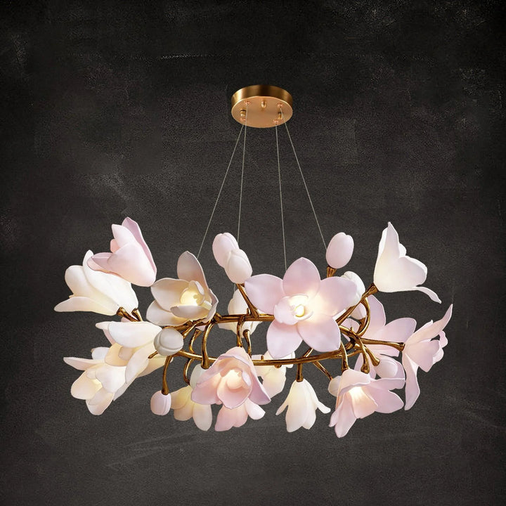 Circular Flower Blossom Chandelier 14