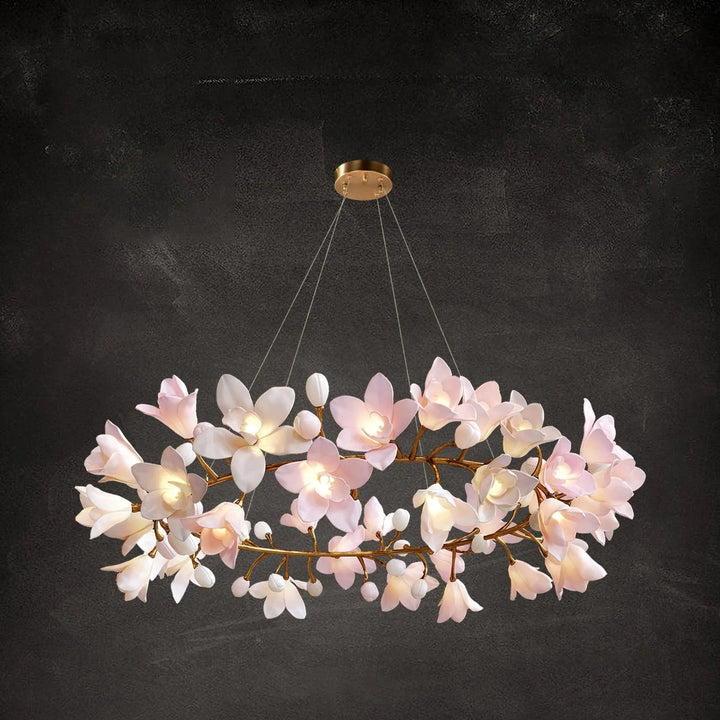 Circular Flower Blossom Chandelier 16