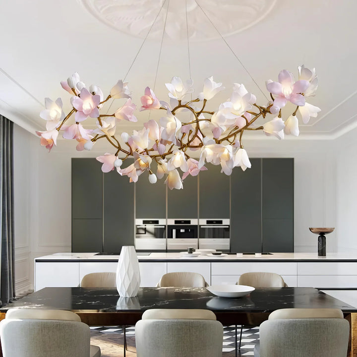 Circular Flower Blossom Chandelier 3