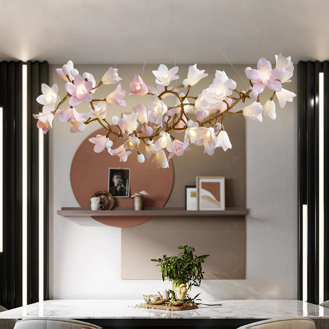 Circular Flower Blossom Chandelier 4