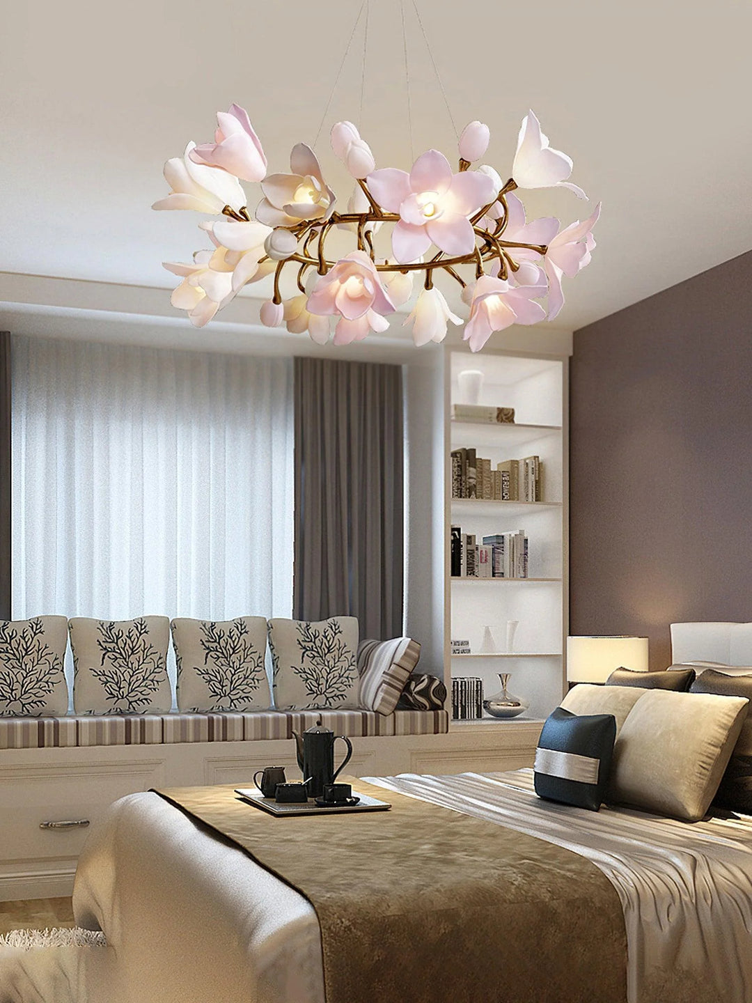 Circular Flower Blossom Chandelier 5