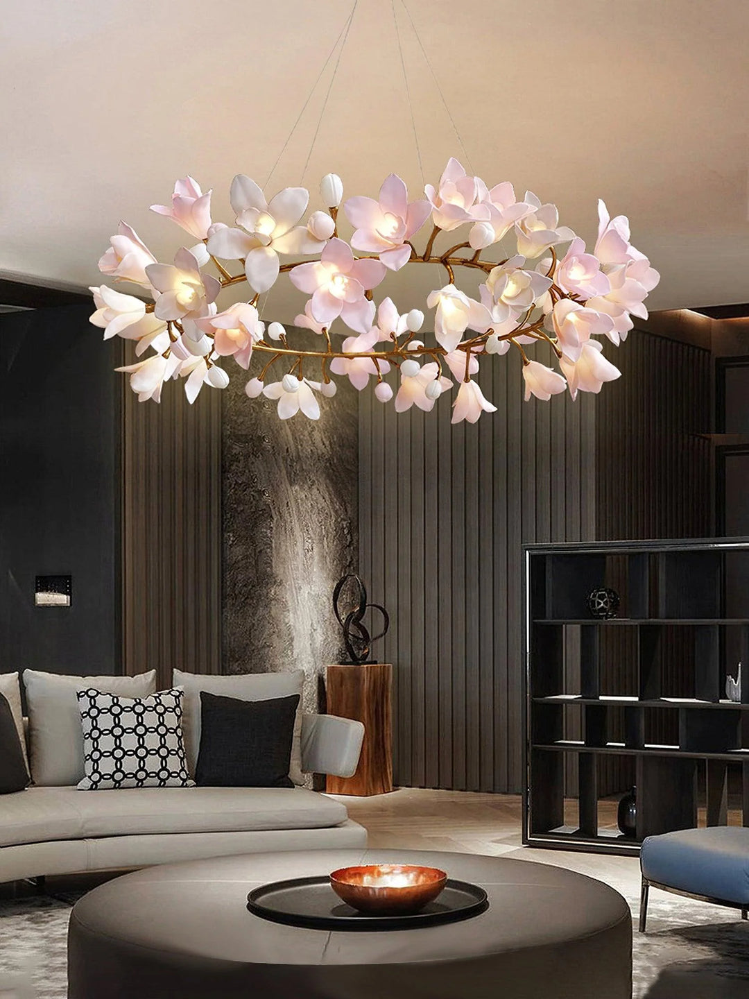 Circular Flower Blossom Chandelier 6