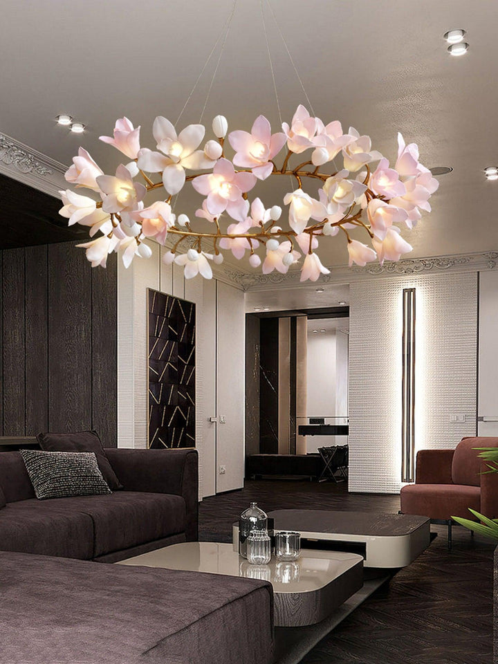 Circular Flower Blossom Chandelier 7