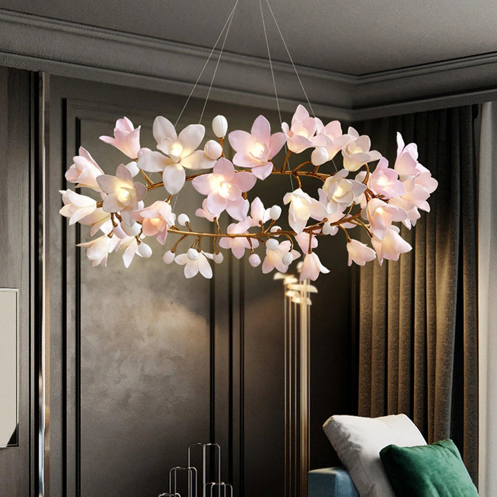 Circular Flower Blossom Chandelier 9