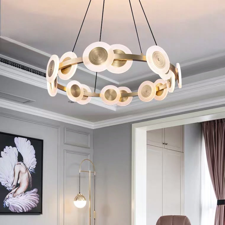 Circular Optical Disc Chandelier 2