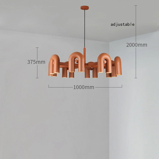 Cirkus Chandelier orange 100cm