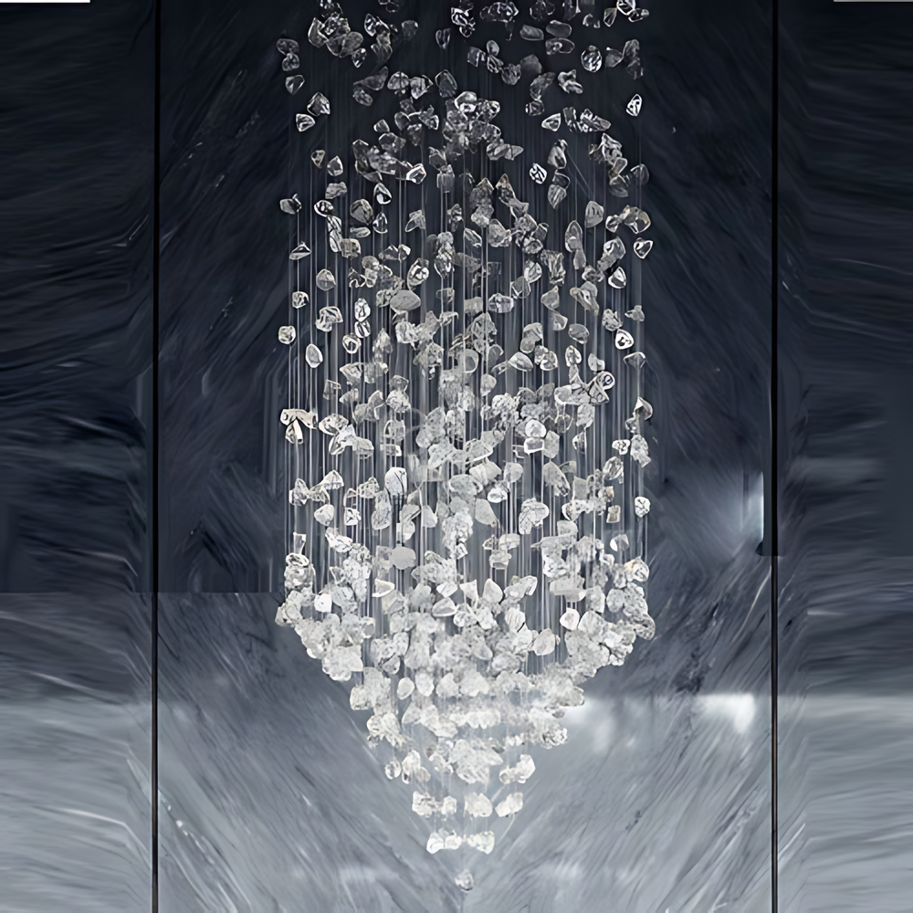 Clear Stone Falls Chandelier 7