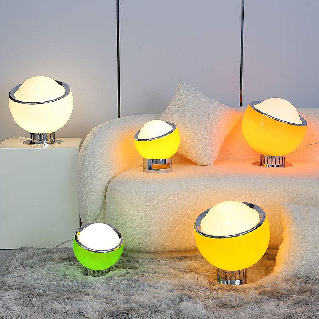 Colored Half Round Glass Table Lamp-8