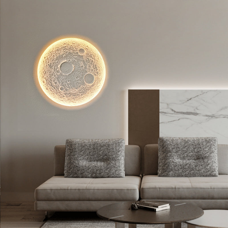 Concealed Moon Plaster Wall Lamp