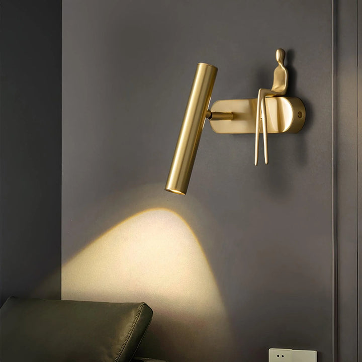 Copper Statuette Wall Lamp 3